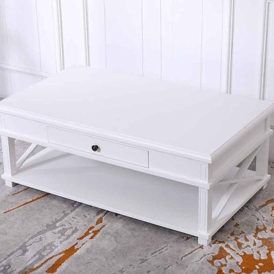 China Ware Table Living Room Solid Wood Square Minimalist White Side Coffee Tables for sale