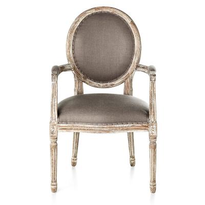 China Convertible French Dining Chairs Luxury Wooden Dining Chairs Retro High Back Upholstered Dining Chair for sale