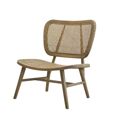 China Convertible Natural Modern Furniture Cane Woven Wicker Chair Rattan Back Wood Back Chair for sale