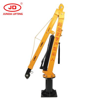 China TRUCK CRANE 500kg Manual Electric Hydraulic Crane Mini Truck Mounted Crane For Outdoor for sale