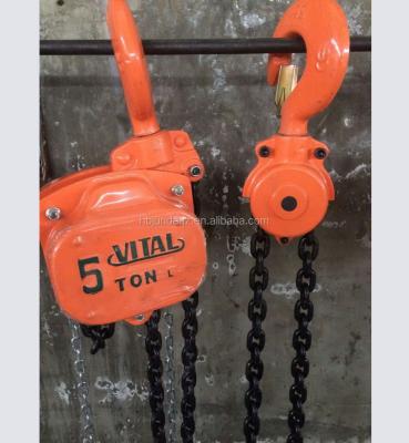 China Construction Crane Standard Specification Brand Vital Pulley Chain Block for sale