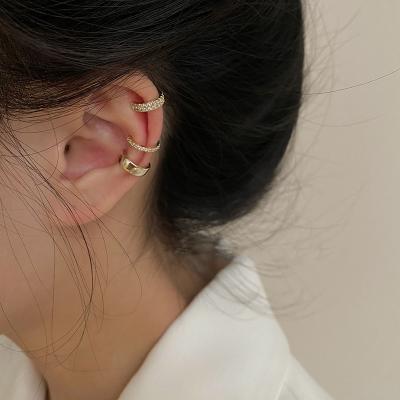 China CLASSIC Delicate 3pcs/Set Micro Pave Cute Zircon Clip Earrings Stud Female Ear Cuff No Punctures Cartilage Ear Jewelry 2021 for sale