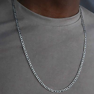 China 2021 Classic Necklace Men Chain Necklace 45cm/50cm/55cm/60cm/66cm Alloy Cuban Chain Necklace For Men Women Jewelry for sale