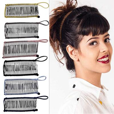 China Hair Comb Stretch Banana Cut Double Side Lazy Women Hair Comb Easy Thick Curly Hair Styling Tool Ponytail Mohawk Bun Maker Accessories for sale