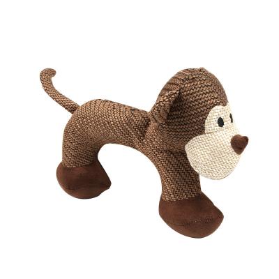 China Viable Durable Wholesale Interactive Animals Stuffed Dog Plush Toy Bite Soundable Durable Dog Favorite Funny Toy for sale