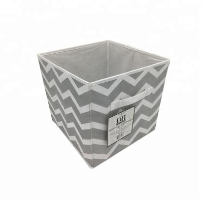 China OYUE Sustainable Household Canvas Cloth Folding Foldable Craft Cloth Storage Box for sale