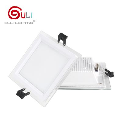 China Patented High Quality Mold Die Private Cast Aluminum Smd Lamp Body 6w 9w 12w 18w 24w 30w Recessed Glass Led Panel Light for sale