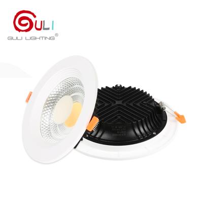 China AC 85-265V Patented Indoor Round Lighting Private Mold COB 5w 7w 12w 18w 25w 30w Recessed Led Downlight for sale