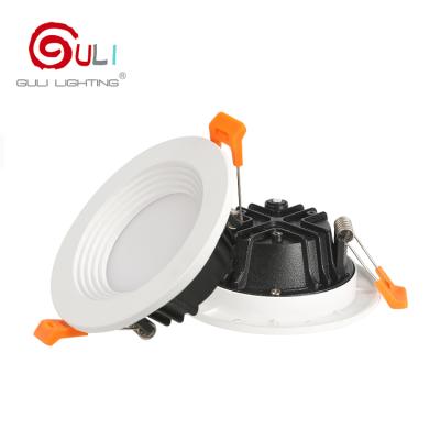 China Patented Modern Indoor Smd 6w 9w 12w 18w 24w 30w Color Temperature Private Mold Three Round Led Downlight for sale