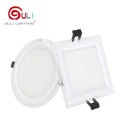 China Patented Good Quality Smd 6w 9w 12w 18w 24w 30w Private Mold Decorative Commercial Indoor Retail Lighting Recessed Glass Led Panel Light for sale