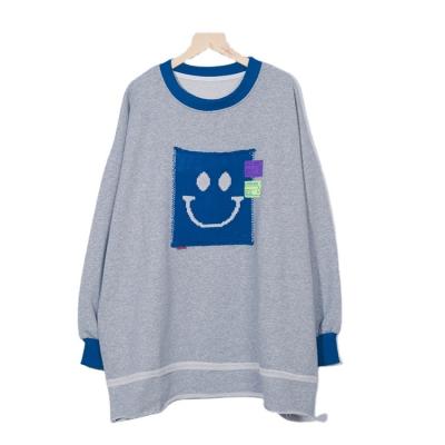 China Anti-wrinkle Women's Cartoon pattern Relaxed casual style loose fleece sweater for sale