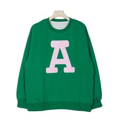 China Anti-wrinkle Offset printing process lettering solid color plus size Women's sweater for sale