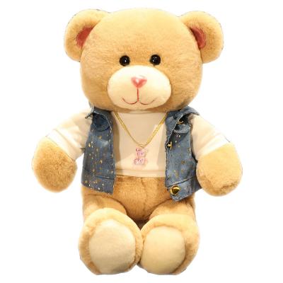 China Hot Selling Custom Valentines Gift 32cm/40cm Soft Toys Toys Teddy Bear With Jacket Plush Dolls Gift For Kids for sale