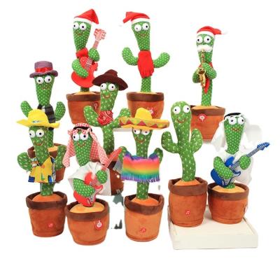 China Cute Stuffed Flowerpot Talking Twisting Cactus Toy Dancing Poppy Playtime Toy Dancing Cactus Plush Toy Talking Singing Recording Dancing for sale