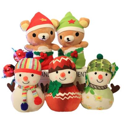 China Hot Santa Claus Stuffed Plush Toy Christmas Snowman Christmas Gift Doll New Lovely Gifts For Kids for sale