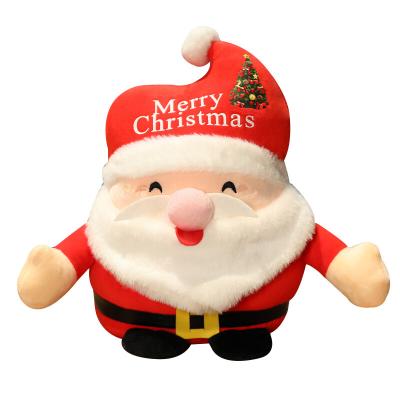 China Best Selling Soft Christmas Toy Lovely Expression Christmas Santa Claus Christmas Decoration Sensitive Craft Sound Doll for sale