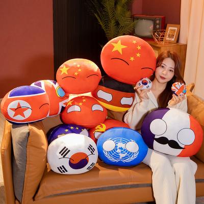 China USSR USA France Russia UK Japan Germany Italy Plush 30cm Country Ball Stuffed Toy Pillow Poland Ball Plush Doll for sale