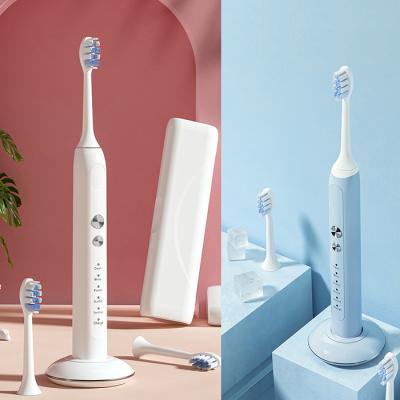 China Crescent Type Rechargeable Smart Brush Head Adult 5 Modes Smart Sonic Electric Toothbrush Optional Timer for sale