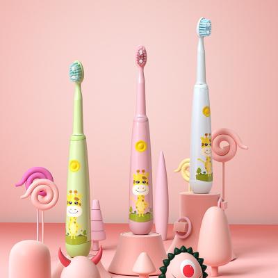 China The crescent-shaped brush face children's toothbrush is especially customized for children. Children's electric toothbrush has a lasting life of 35 days for sale