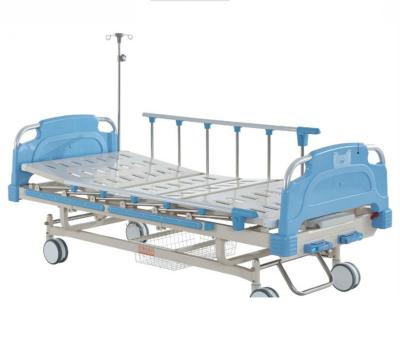 China High Quality ABS Engineering Manufacturer Standard Manual Operated Three Fold Plastic Professional Hospital Bed for sale