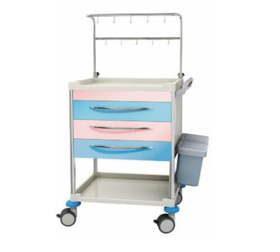 China Various Good Quality Helse Stainless Steel Transfusion Aluminum Alloy Profile Modern Drawer Trolley for sale