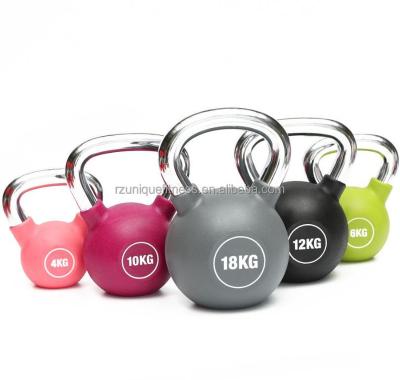 China Eco-friendly gym equipment PU fitness&bodybuilding kettlebell for sale