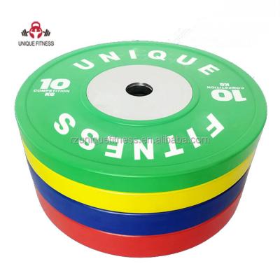 China Universal Gym Bumper Plate Fitness Plate Weight Rubber Color Bumper Plate for sale