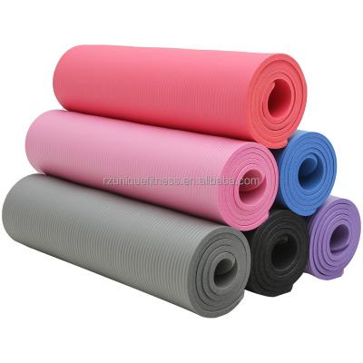 China Lightweight Folding Exercise Yoga Mat Eco Friendly NBR Tape PVC Yoga Mat Waterproof for sale