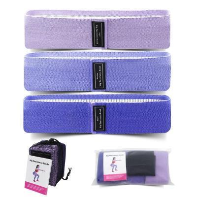 China Elastic Band Polyester Fabric Fitness Belt Hip Ring Resistance Band Squat Belt for sale