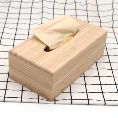 China CLASSIC Chinese Factory Desk Smooth Organizer With For Wholesale Rectangular Bamboo Wooden Cloth Box Eco-friendly for sale