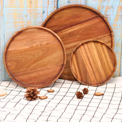 China Eco-friendly / Decorative online serving tray Acacia wood /durable amazon woodtray for sale