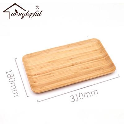 China Disposable Restaurant Dish Bamboo Dinner Plate Sets Tableware Serving Tray For Cake for sale