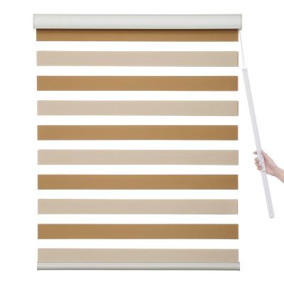 China 2023 Contemporary Hot Selling Zebra Blinds European Double Layers Perspective Vision Window Zebra Blinds Roller for sale