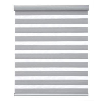 China Zebra Manual Control Narrow Blinds Modern High Quality Breathable Double Window Blind Aluminum Profile for sale