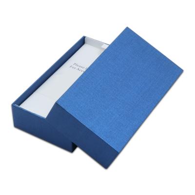 China Handmade Cheap Wholesale High Quality White Smartphone Packaging Box, Printing Custom Logo Mobile Phone Box Cardboard Blue Gift Box for sale