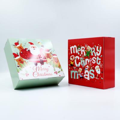 China New Recycled Materials Christmas Santa Claus Style Pastry And Cookie Gift Box Candy Baking Paper Box for sale