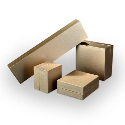 China Plain Box Elegent Gold Color Jewelry Packaging Box for sale