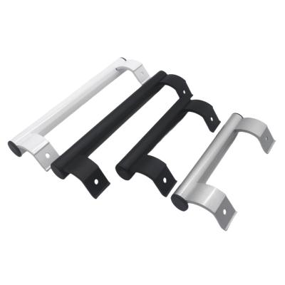 China Accessories Modern Aluminum Barn Pull Slide Hardware Kitchen Modern Luxury Interior Pull Set Black Door Handles for sale