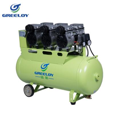 China GREELOY oil free 1800W 90L no oil lubrication silent air compressor for sale