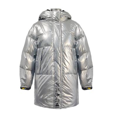 China Silver Loose Winter Waterproof Plus Size Ladies Winter Women Down Coats Stripper Jackets for sale