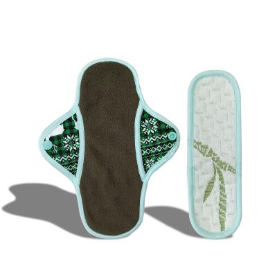 China Bamboo Breathable Wholesale Charcoal Reusable Sensitive Skin Sanitary Pads For Female Panties Lining Cloth Unique Design, Replaceable Lining for sale