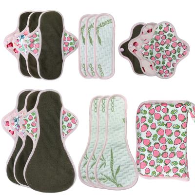 China Wholesale High Quality Breathable Washable Menstrual Reusable Cloth Sanitary Pad Hygienic And Soft Washable Bamboo Material for sale