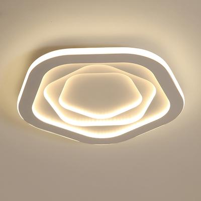 China Surface Mounted Surface Mounted Ultrathin Led Ceiling Light Pentagon Shape 68/88/106W Aluminum Led Lamp for sale