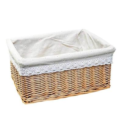 China Sustainable Hot Selling Handmade Cane Willow Wicker Kids Rattan Storage Basket Eco-friendly Baskets With Handle for sale