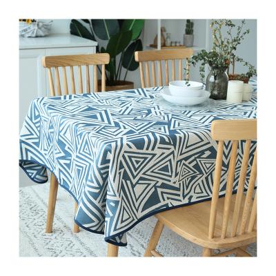 China Waterproof Cotton Customized Pattern Tablecloth With Waterproof Washable Table Cloth for sale