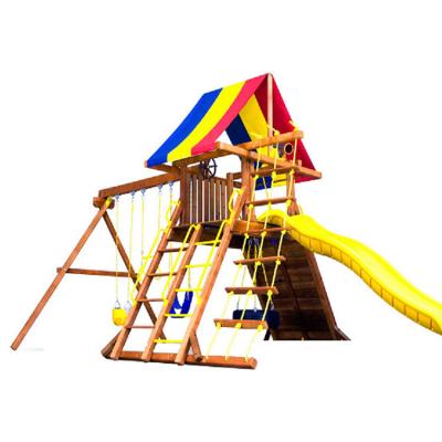 China Customer Customization Customized Endgame Outdoor Wooden Set Equipment Playground Quality Wood Swing Set for sale