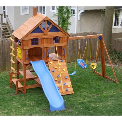 China Customer Customization Customized Endgame Outdoor Wooden Set Equipment Playground Quality Wood Swing Set for sale