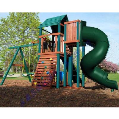 China Customer Customization Customized Endgame Outdoor Wooden Set Equipment Playground Quality Wood Swing Set for sale