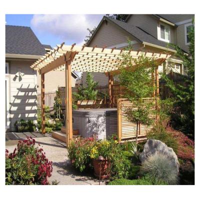 China Custom Sustainable Wooden Shade Gazebo Leisure Garden Pergola for sale