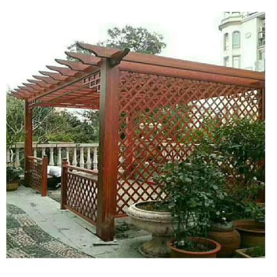 China Custom Sustainable Wooden Shade Gazebo Leisure Garden Pergola for sale